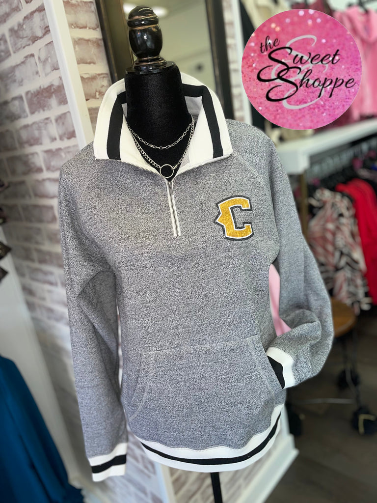 Quarter Zip Preppy Sweatshirt